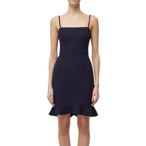 French Connection Whisper Ruffle Hem Dress - Picture 1 of 11